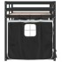Litera con cortinas madera maciza pino blanco y negro 90x200