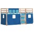 Litera con cortinas madera maciza de pino azul 90x200