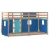 Litera con cortinas madera maciza de pino azul 90x200