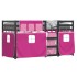 Litera con cortinas madera maciza de pino rosa 90x200