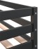 Litera con cortinas madera maciza de pino rosa 90x200