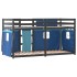 Litera con cortinas madera maciza de pino azul 90x190