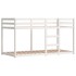 Litera con cortinas madera maciza de pino rosa 80x200