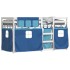 Litera con cortinas madera maciza de pino azul 90x190
