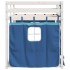 Litera con cortinas madera maciza de pino azul 90x190