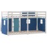 Litera con cortinas madera maciza de pino azul 90x190