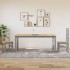 Mesa de comedor Corona madera maciza de pino gris 180x90x75