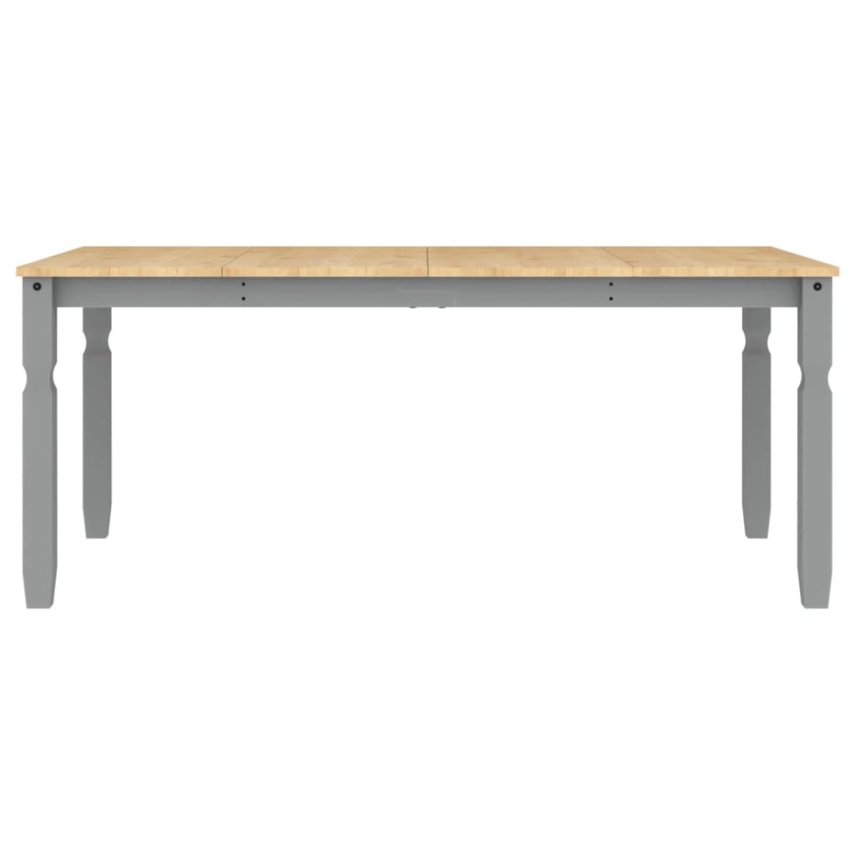 Mesa de comedor Corona madera maciza de pino gris 180x90x75