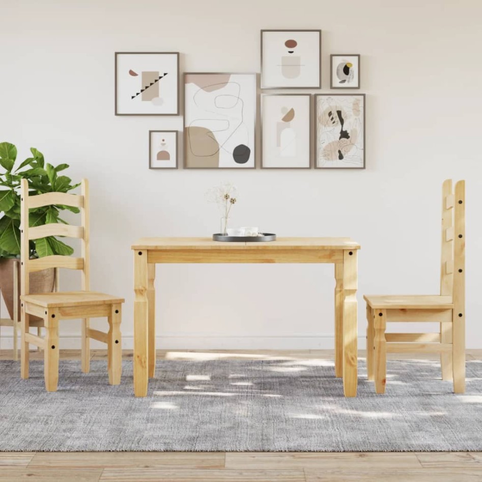 Mesa de comedor Corona madera maciza de pino 112x60x75