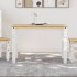 Mesa de comedor Corona madera maciza pino blanco 112x60x75