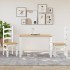 Mesa de comedor Corona madera maciza pino blanco 112x60x75