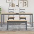 Mesa de comedor Panama madera maciza de pino gris 180x90x75