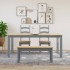 Mesa de comedor Panama madera maciza de pino gris 180x90x75