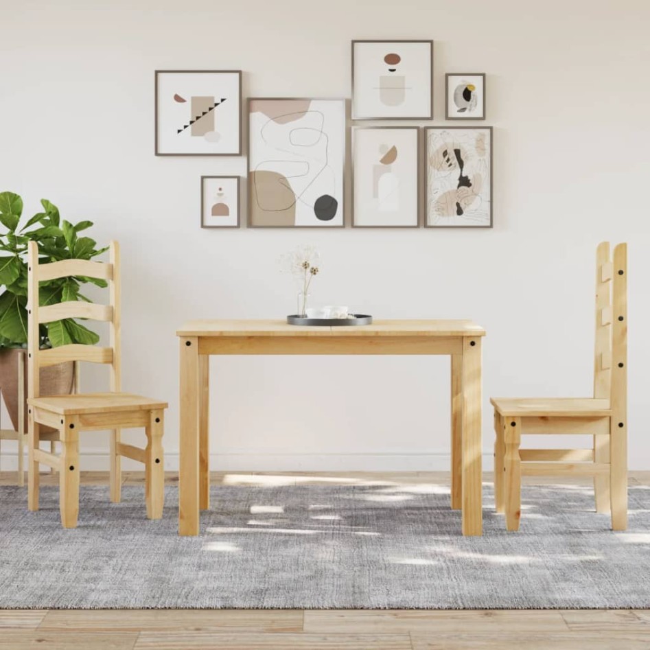 Sillas de comedor Corona 2 uds madera maciza pino 42x47x107