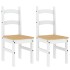 Sillas de comedor 2 uds madera maciza pino blanco 40x46x99