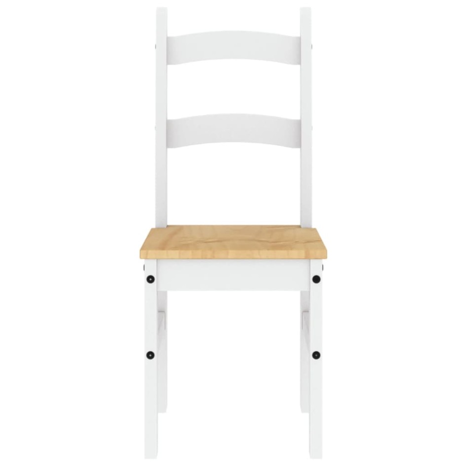 Sillas de comedor 2 uds madera maciza pino blanco 40x46x99