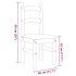 Sillas de comedor 2 uds madera maciza pino blanco 40x46x99