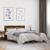 Estructura cama madera ingeniería metal roble ahumado