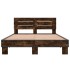 Estructura cama madera ingeniería metal roble ahumado