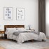 Estructura cama madera ingeniería metal roble ahumado
