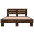 Estructura cama madera ingeniería metal roble ahumado