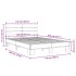 Estructura cama madera ingeniería metal roble ahumado