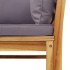 Set de muebles para jardín 3 piezas con cojines madera