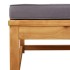 Set de muebles para jardín 3 piezas con cojines madera