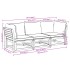 Set de muebles para jardín 3 piezas con cojines madera