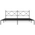 Estructura cama sin colchón con cabecero metal negro 193x203