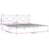 Estructura cama sin colchón con cabecero metal negro 193x203