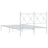 Estructura cama sin colchón con cabecero metal blanco