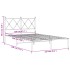 Estructura cama sin colchón con cabecero metal blanco