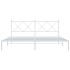 Estructura cama sin colchón con cabecero metal blanco