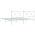 Estructura cama sin colchón con cabecero metal blanco