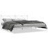 Estructura cama sin colchón con cabecero metal blanco