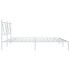 Estructura cama sin colchón con cabecero metal blanco