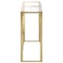 Mesa consola acero inoxidable dorado y vidrio