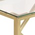 Mesa consola acero inoxidable dorado y vidrio