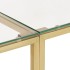 Mesa consola acero inoxidable dorado y vidrio