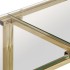 Mesa consola acero inoxidable dorado y vidrio
