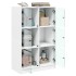 Aparador alto con puertas madera ingeniería blanco 68x37x109