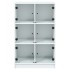 Aparador alto con puertas madera ingeniería blanco 68x37x109