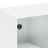 Aparador alto con puertas madera ingeniería blanco 68x37x109