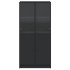 Aparador alto con puertas madera ingeniería negro 68x37x142
