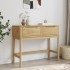 Mesa consola FLORO madera maciza de pino marrón 89,5x36,5x73