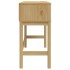 Mesa consola FLORO madera maciza de pino marrón 89,5x36,5x73