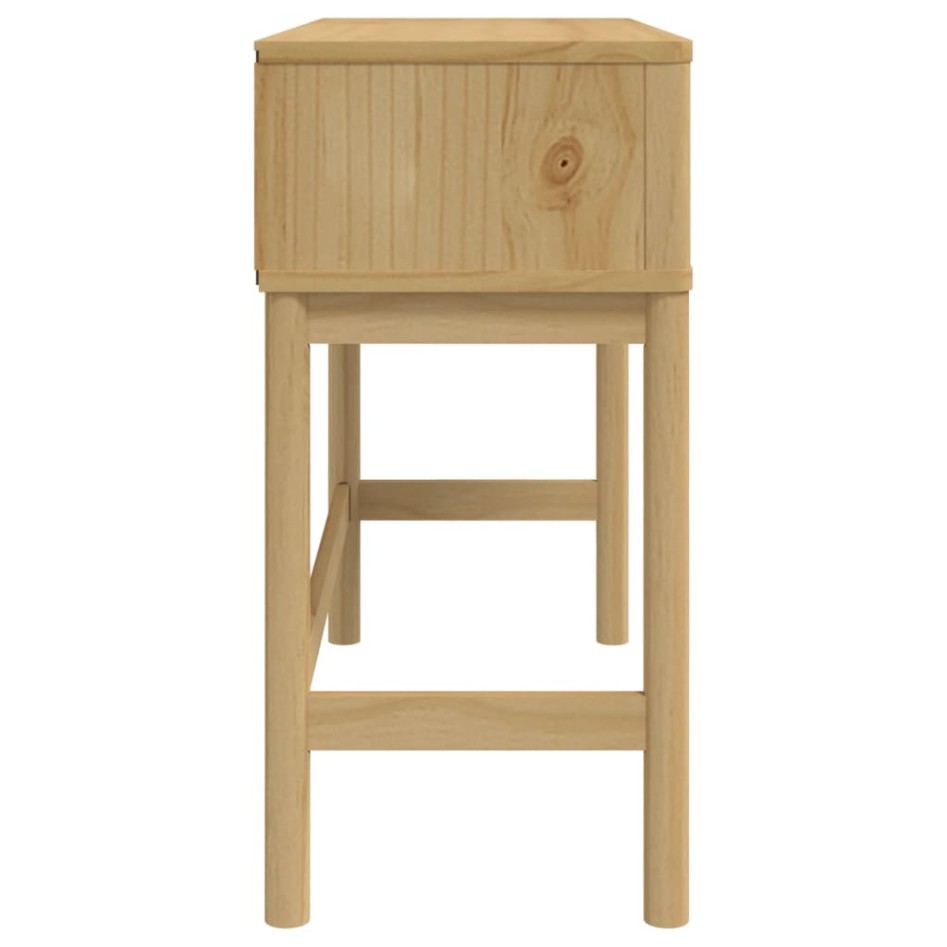 Mesa consola FLORO madera maciza de pino marrón 89,5x36,5x73