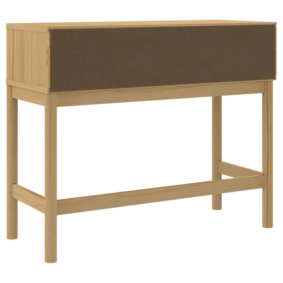 Mesa consola FLORO madera maciza de pino marrón 89,5x36,5x73