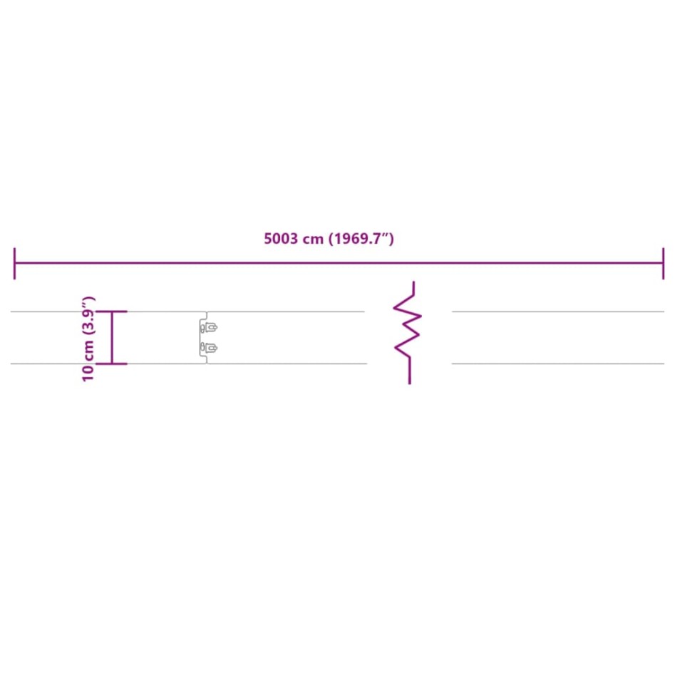 Bordes de césped acero corten flexible 50 piezas 10x103